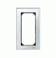 Real glass frame, 2‑gang without central bridge piece, Brilliant white